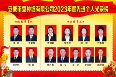 安康市蠶種場(chǎng)有限公司2023年度先進(jìn)個(gè)人光榮榜